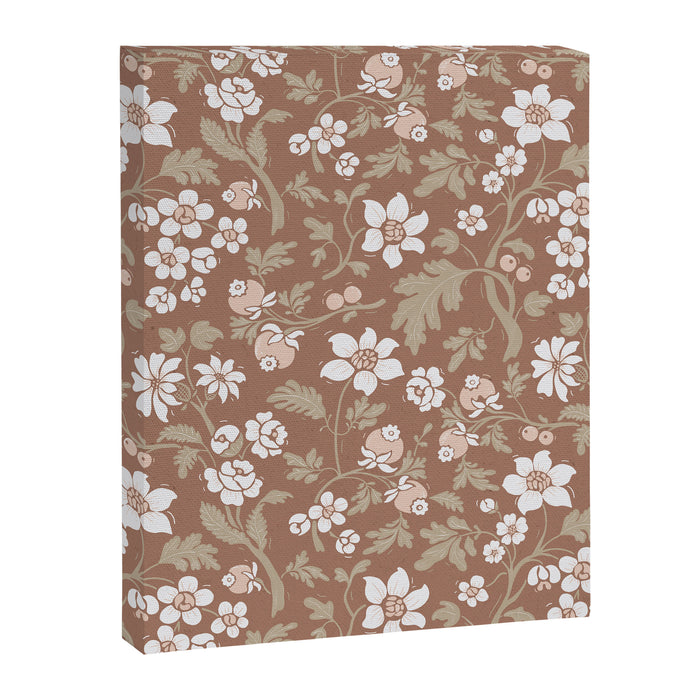 Floral Mocha Mousse Pattern Canvas Print Gallery Image 1