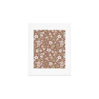Floral Mocha Mousse Pattern Art Print Gallery Image 1