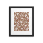 Floral Mocha Mousse Pattern Framed Art Print Gallery Image 6