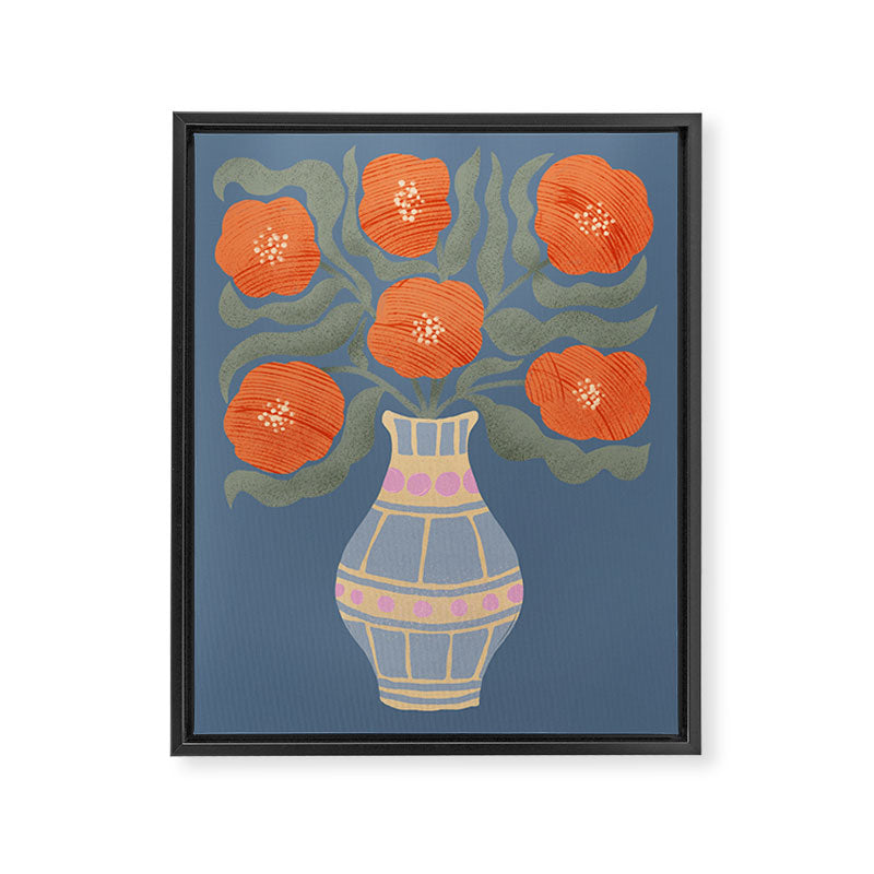 Flowers In A Vase Framed Canvas Print Gallery Image 8