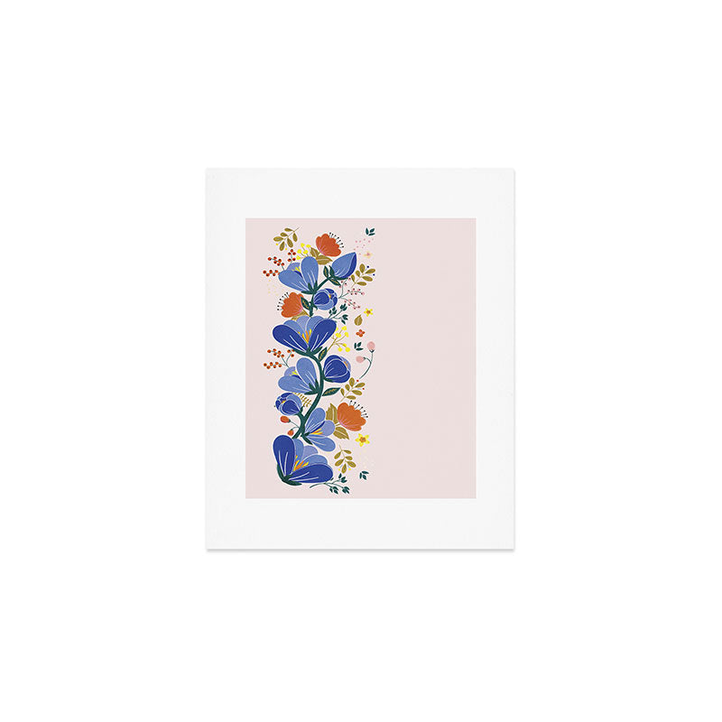 folk spring flowers no2 Art Print Gallery Image 1
