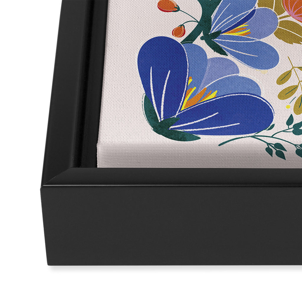folk spring flowers no2 Framed Canvas Print Gallery Image 3