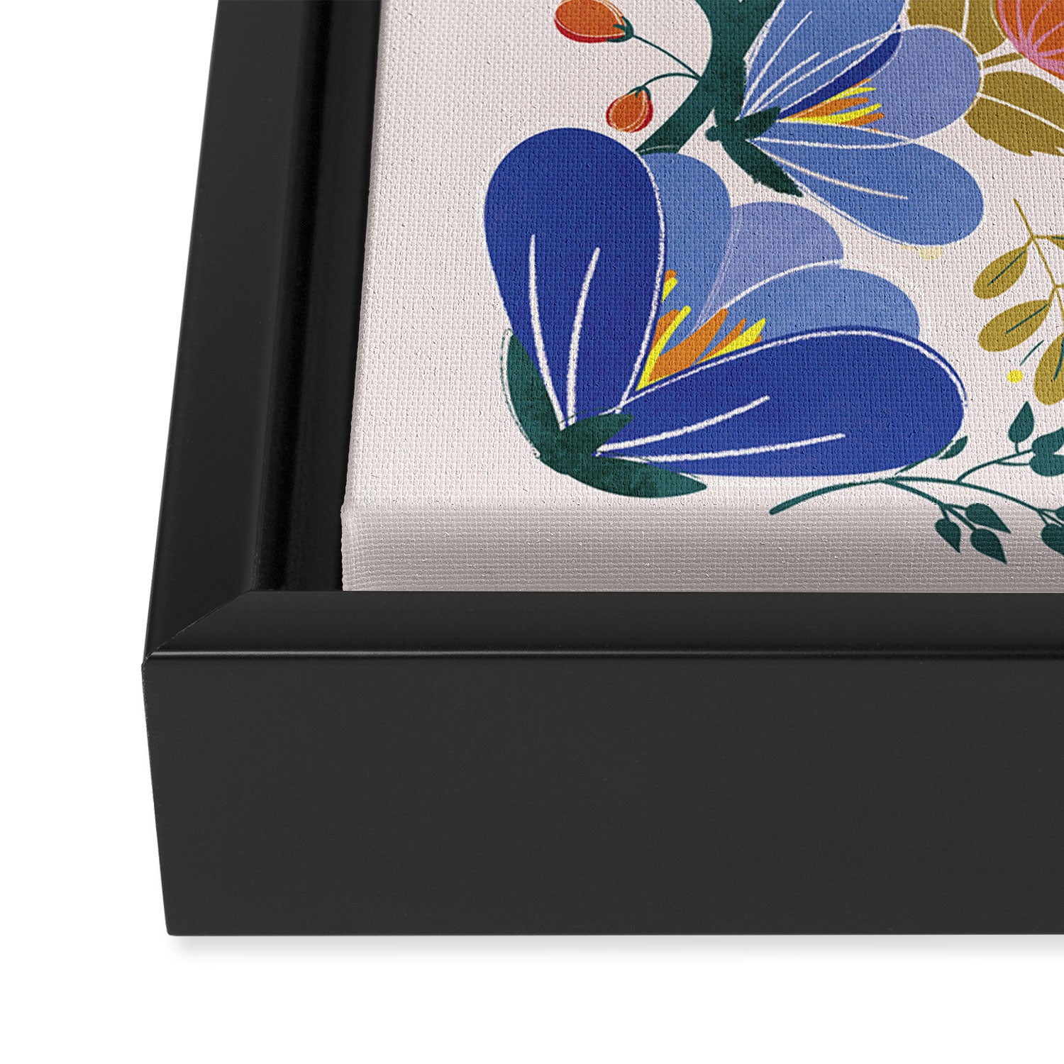 folk spring flowers no2 Framed Canvas Print Gallery Image 3
