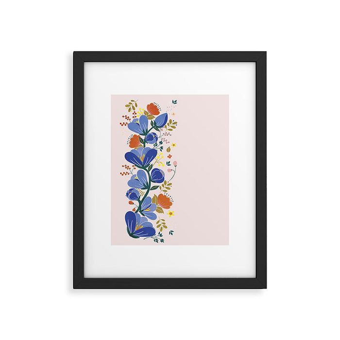 folk spring flowers no2 Framed Art Print Gallery Image 1