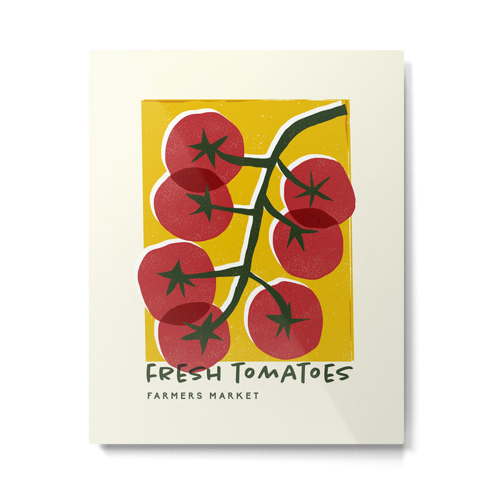 Fresh Tomatoes, Farmers Market Metal Print Gallery Image 1