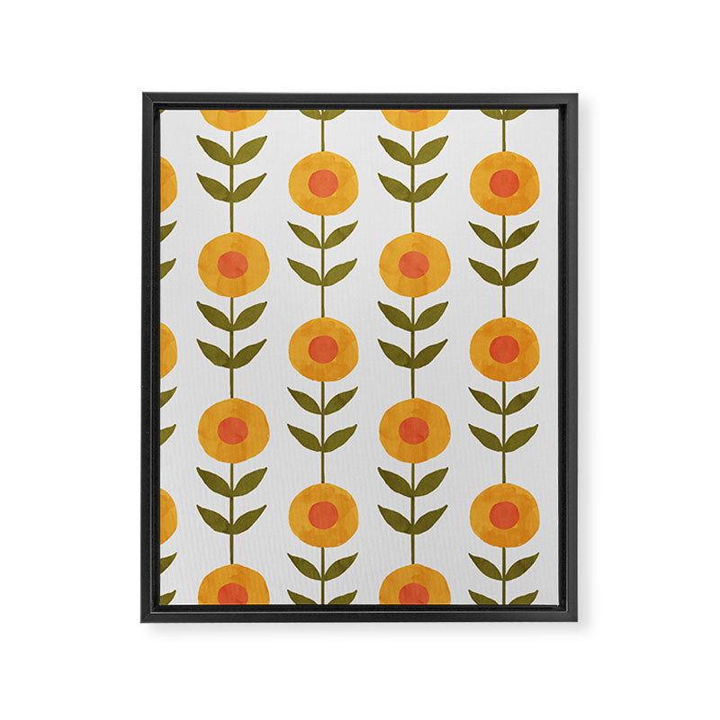 Fresh Yellow Spring Flowers Framed Canvas Print Gallery Image 8