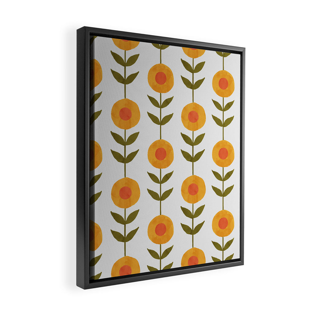 Fresh Yellow Spring Flowers Framed Canvas Print Gallery Image 2