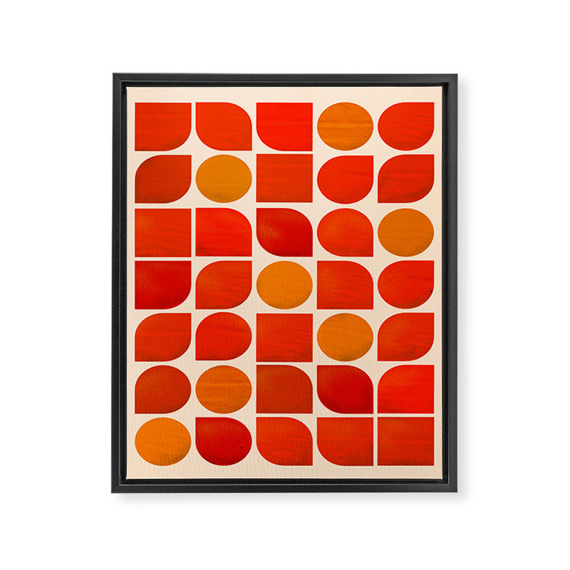 Fun Geometry - Mid-century abstract Framed Canvas Print Gallery Image 8