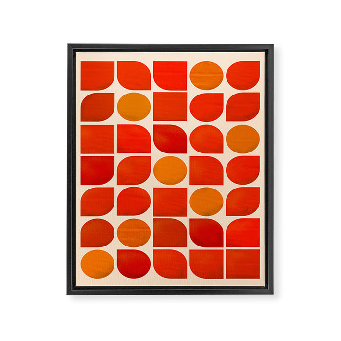 Fun Geometry - Mid-century abstract Framed Canvas Print Gallery Image 1