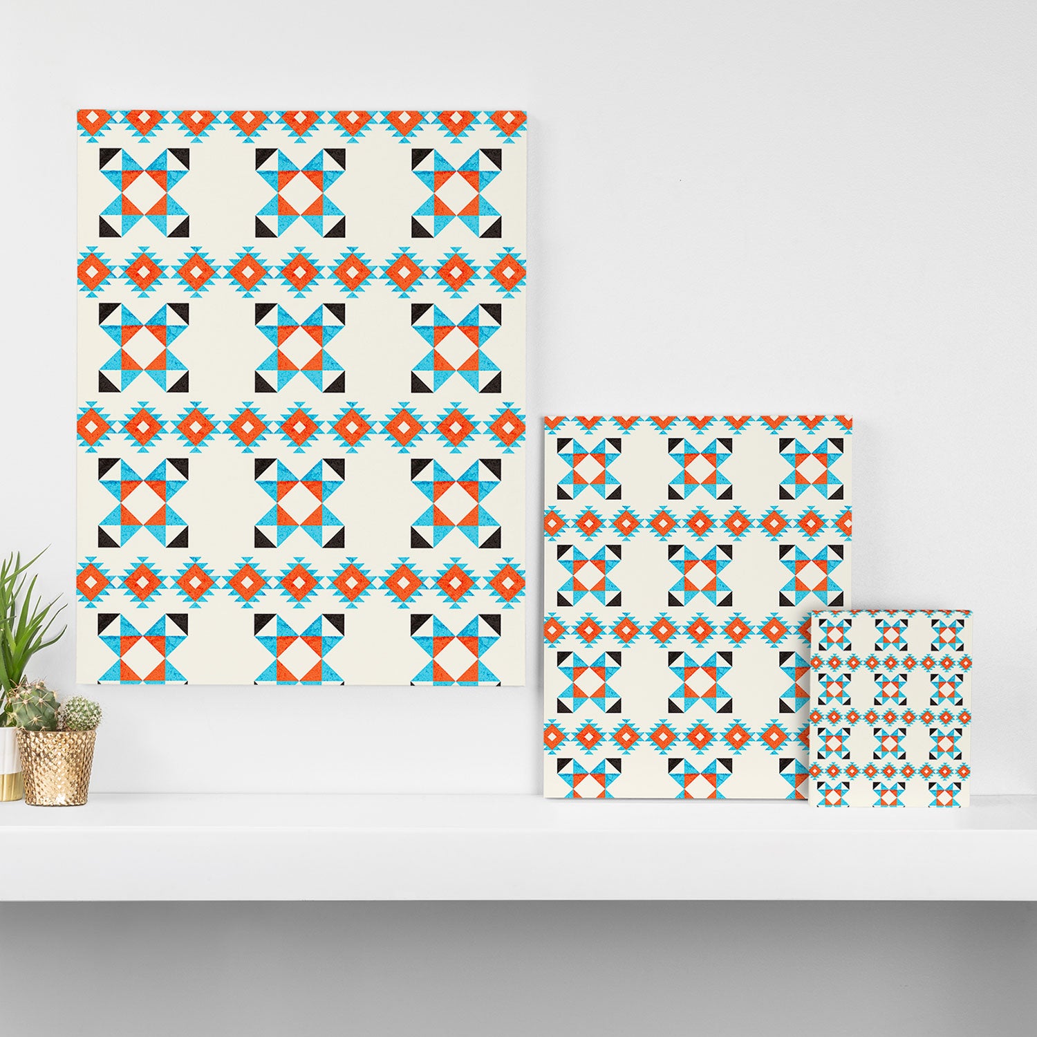 geometry navajo pattern no2 Canvas Print Gallery Image 3