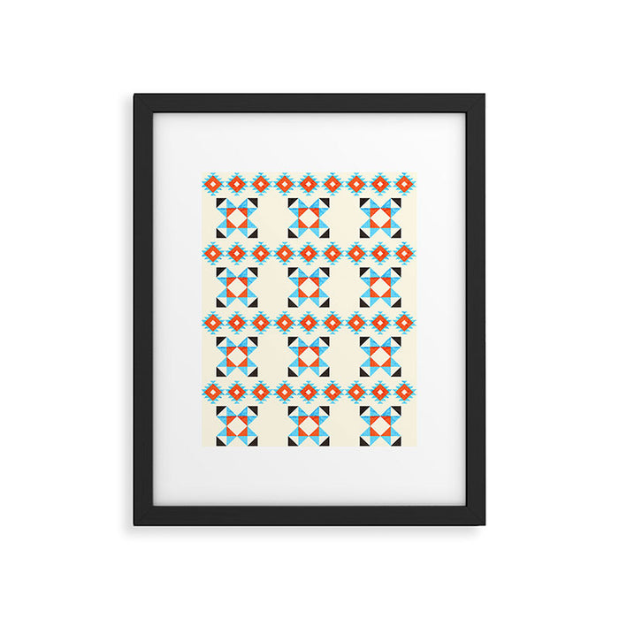 geometry navajo pattern no2 Framed Art Print Gallery Image 1