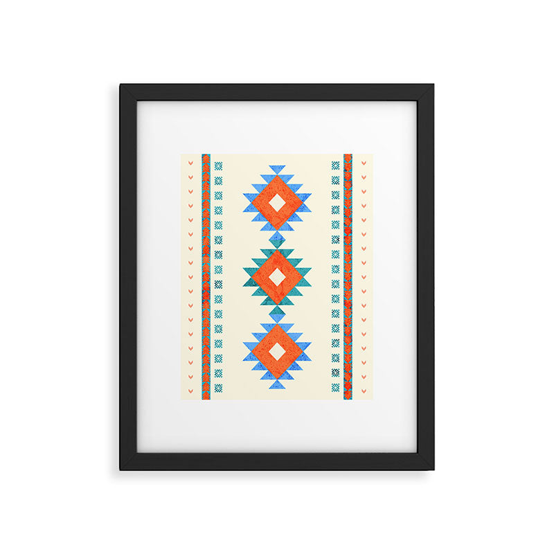 geometry navajo pattern no3 Framed Art Print Gallery Image 6