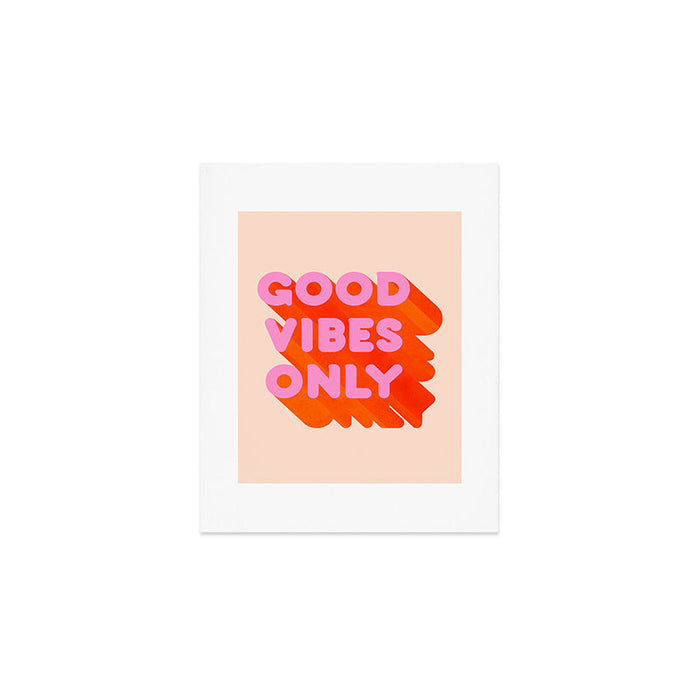 Good Vibes Only - Neon Colors Art Print Gallery Image 1