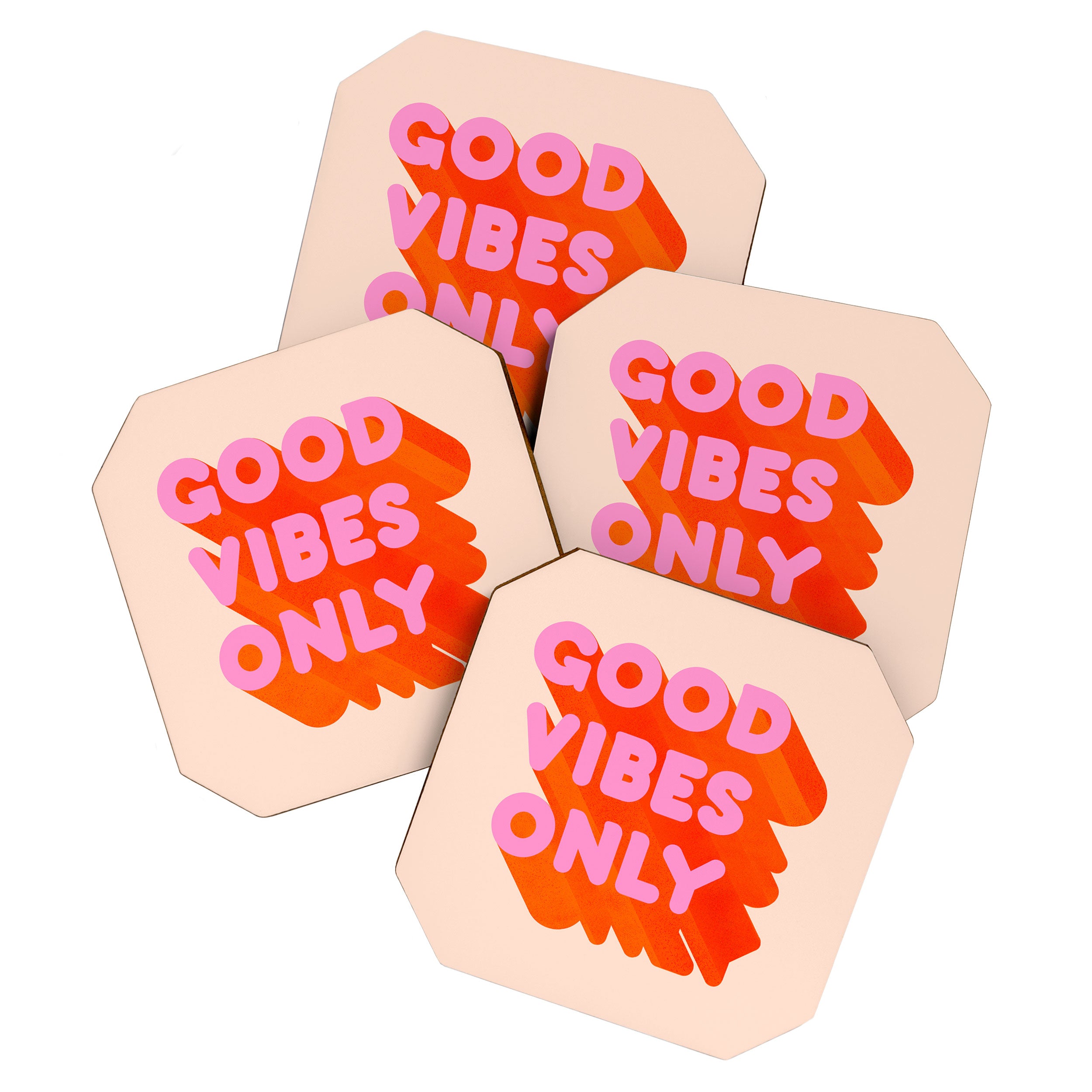 Good Vibes Only - Neon Colors Coaster Gallery Image 1