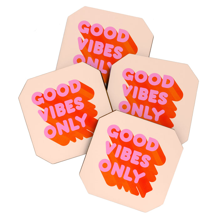 Good Vibes Only - Neon Colors Coaster Gallery Image 1