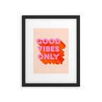 Good Vibes Only - Neon Colors Framed Art Print Gallery Image 6
