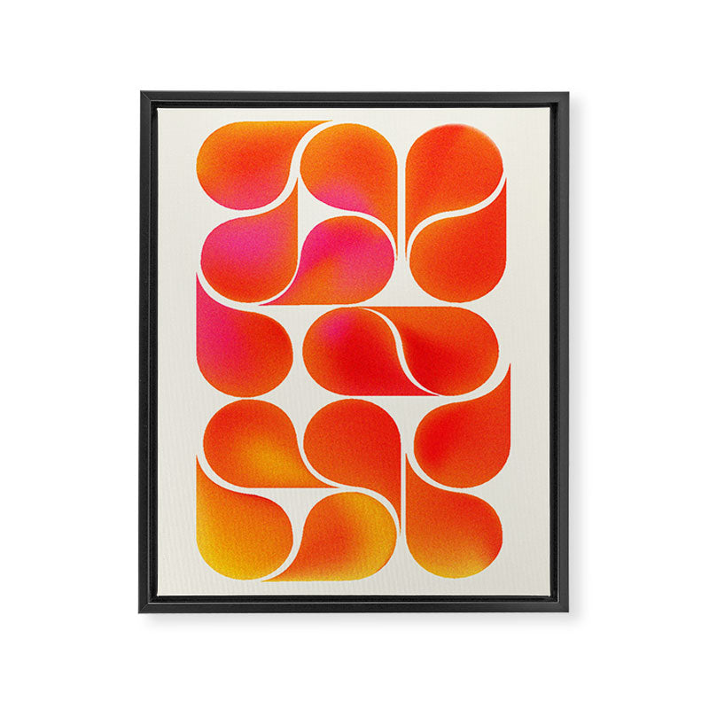 Gradient Playful Shapes  Framed Canvas Print Gallery Image 8