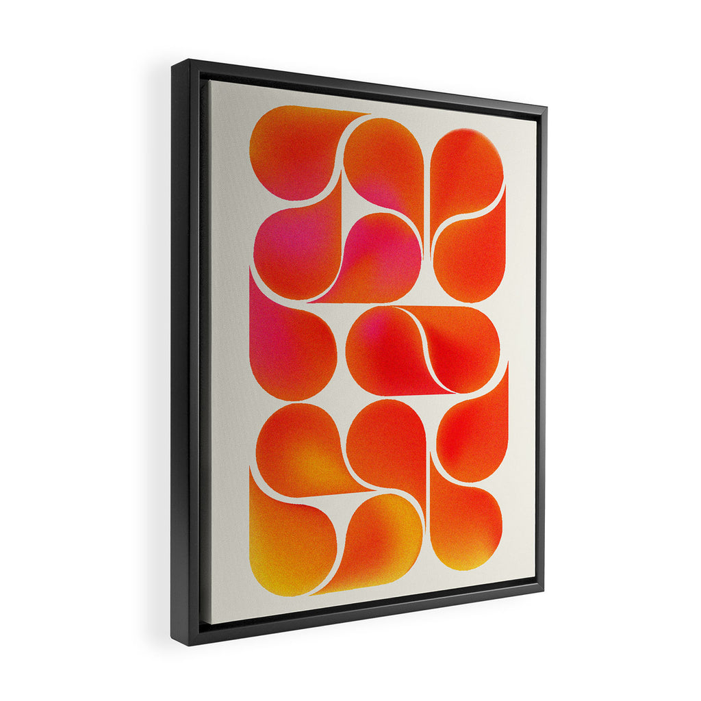 Gradient Playful Shapes  Framed Canvas Print Gallery Image 2