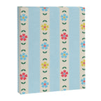 Granny Style Vintage Florals And Light Blue Stripes Canvas Print Gallery Image 8