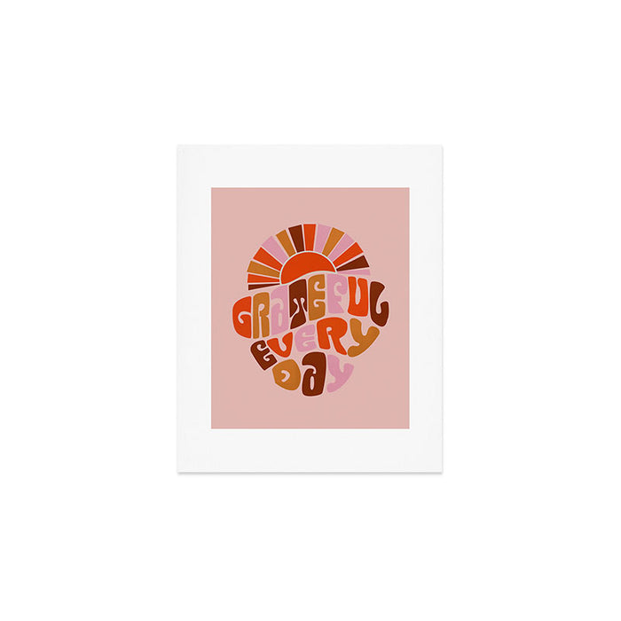 Grateful Everyday - 70s Hippie Style  Art Print Gallery Image 1