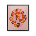 Grateful Everyday - 70s Hippie Style  Framed Canvas Print Gallery Image 8