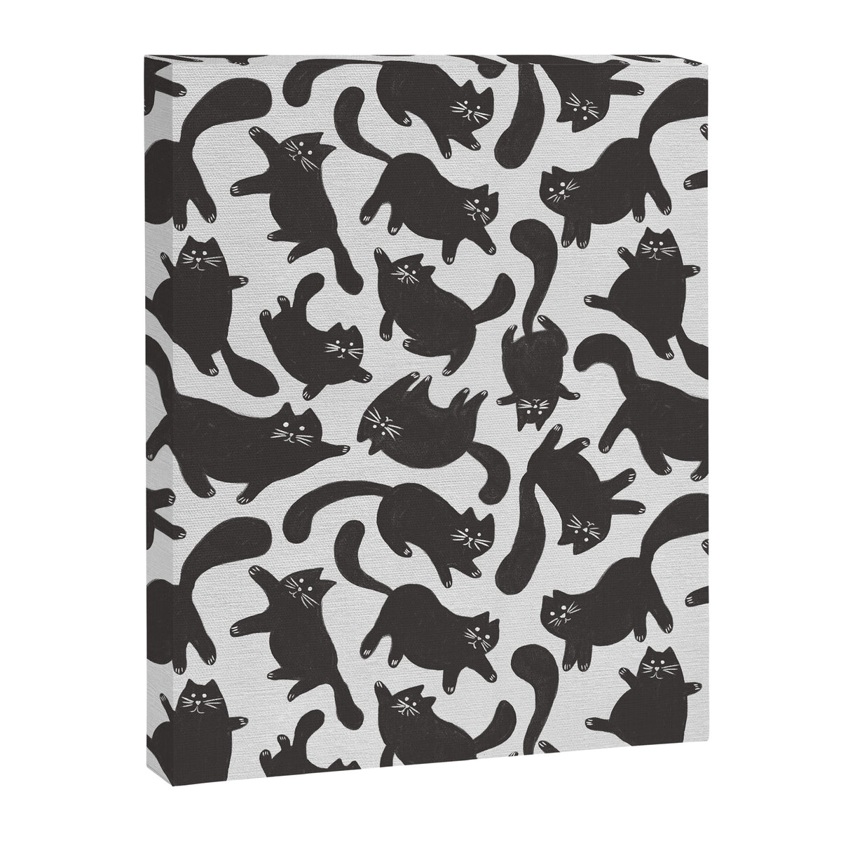 Hand-Drawn Black Cats Canvas Print Gallery Image 8