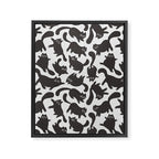 Hand-Drawn Black Cats Framed Canvas Print Gallery Image 8