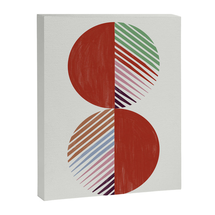 Hand-Drawn Geometric Circles with Stripes Canvas Print Gallery Image 1