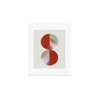 Hand-Drawn Geometric Circles with Stripes Art Print Gallery Image 1