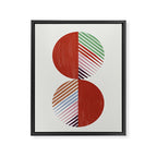 Hand-Drawn Geometric Circles with Stripes Framed Canvas Print Gallery Image 8