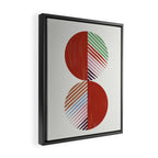 Hand-Drawn Geometric Circles with Stripes Framed Canvas Print Gallery Image 2