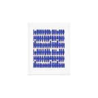 Handrawn Geometric Blue Pattern Art Print Gallery Image 1