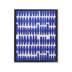 Handrawn Geometric Blue Pattern Framed Canvas Print Gallery Image 8