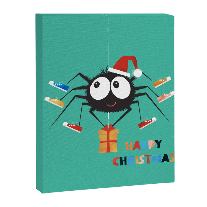 Happy Christmas Santa Spider Canvas Print Gallery Image 1