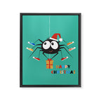 Happy Christmas Santa Spider Framed Canvas Print Gallery Image 8