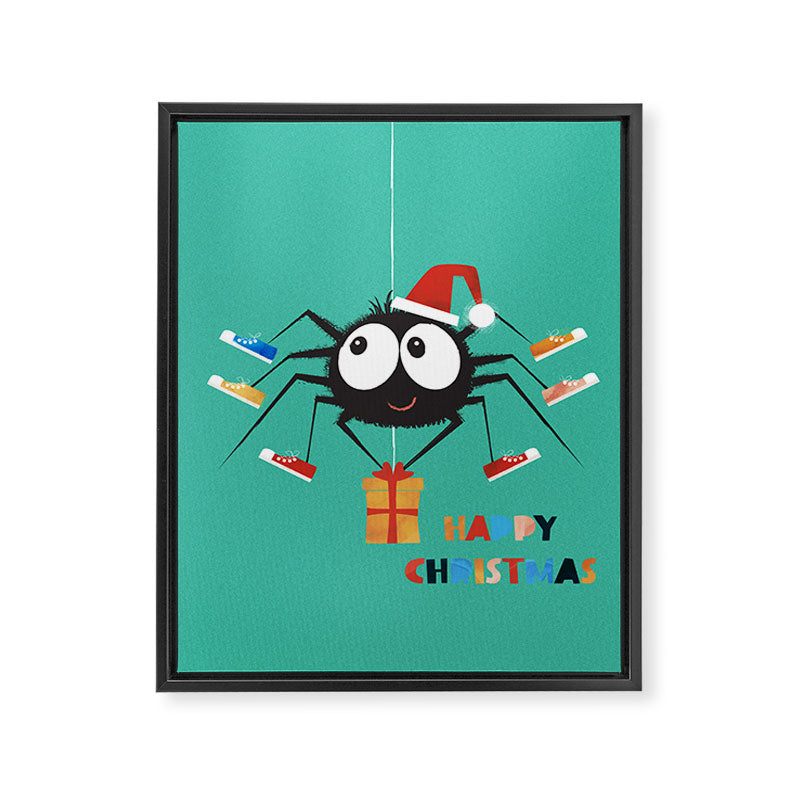 Happy Christmas Santa Spider Framed Canvas Print Gallery Image 8