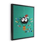 Happy Christmas Santa Spider Framed Canvas Print Gallery Image 2