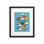 Happy Hippo Family Framed Art Print Gallery Image 6