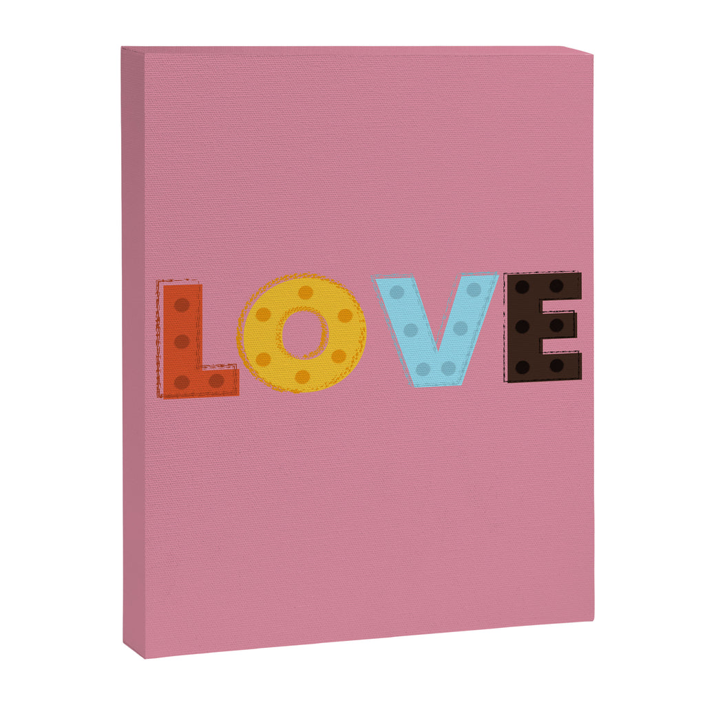 Happy LOVE - typography Canvas Print Gallery Image 8