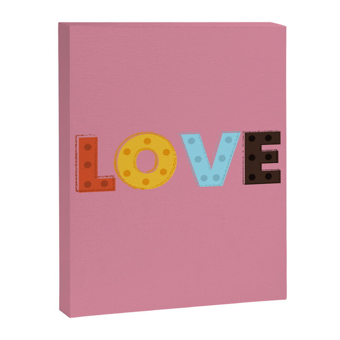 Happy LOVE - typography Canvas Print Gallery Image 1