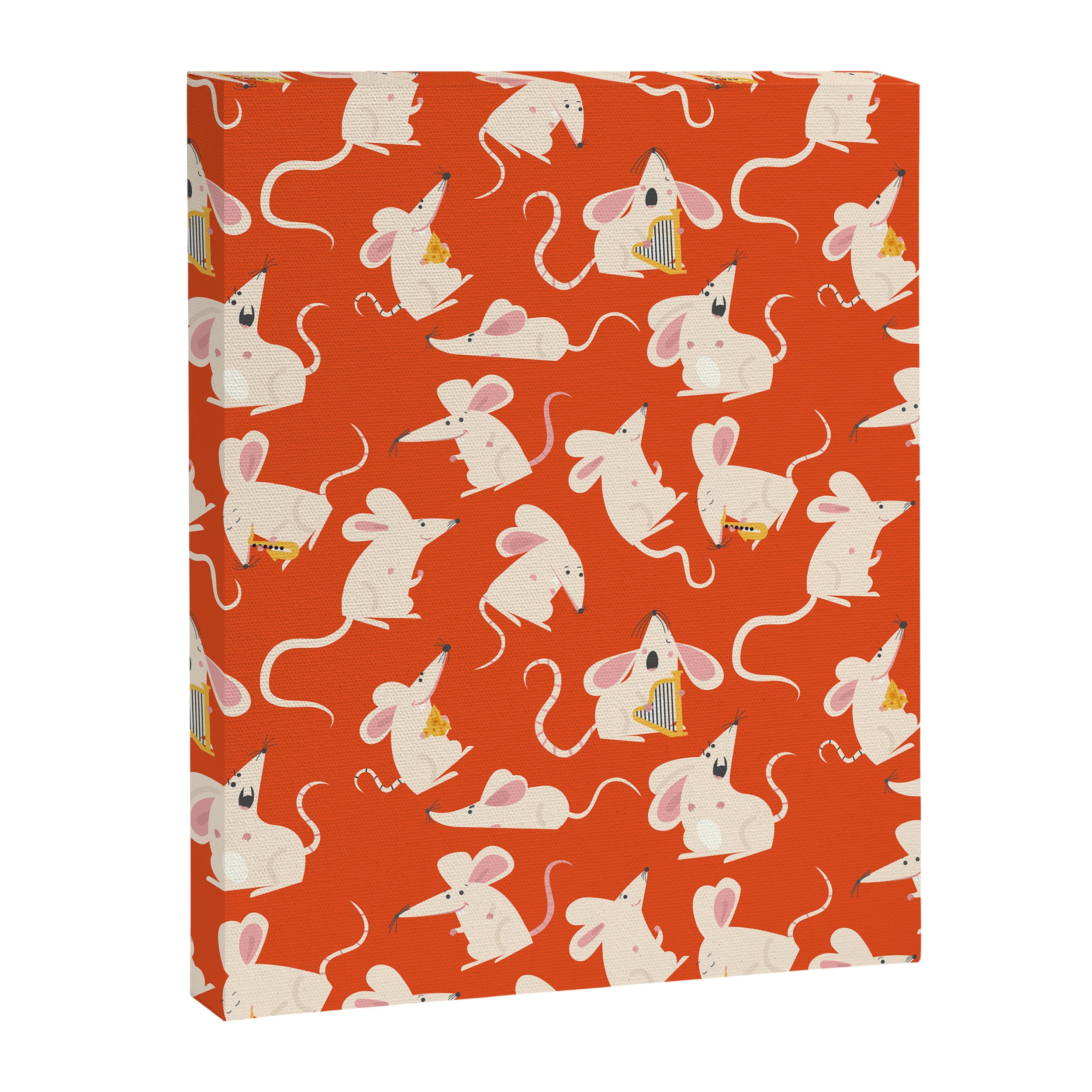 Happy mice pattern Canvas Print Gallery Image 8