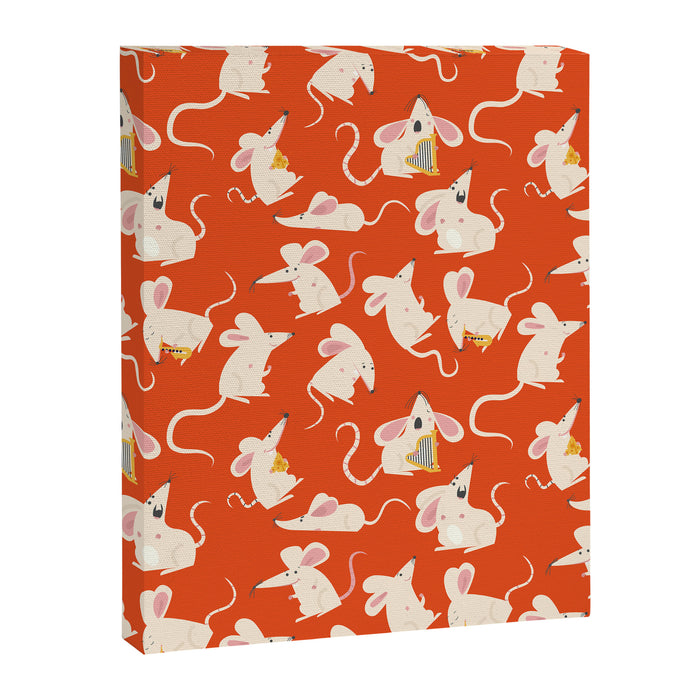 Happy mice pattern Canvas Print Gallery Image 1