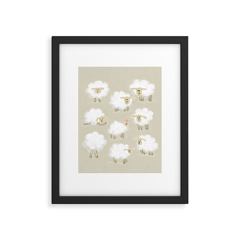Herd of sheep Framed Art Print Gallery Image 6