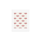 Heritage-Inspired Red and Blue Flowers Art Print Gallery Image 1