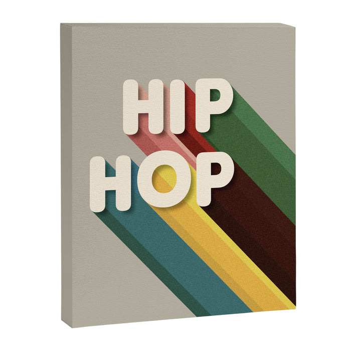 HIP HOP - retro typography Canvas Print Gallery Image 1