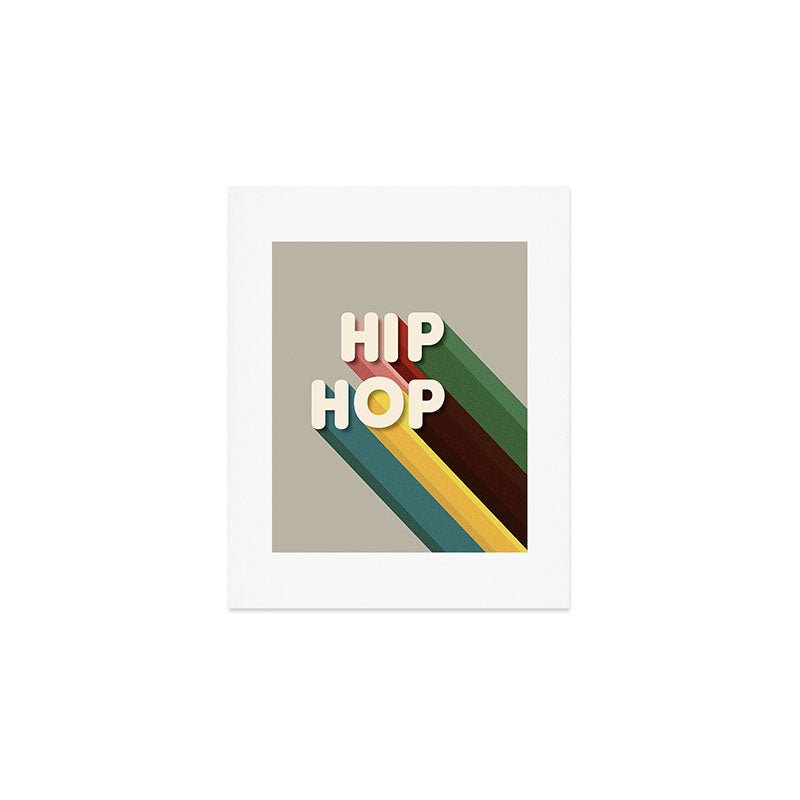 HIP HOP - retro typography Art Print Gallery Image 1