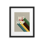 HIP HOP - retro typography Framed Art Print Gallery Image 6
