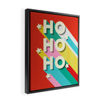 Ho Ho Ho Christmas typography Framed Canvas Print Gallery Image 2