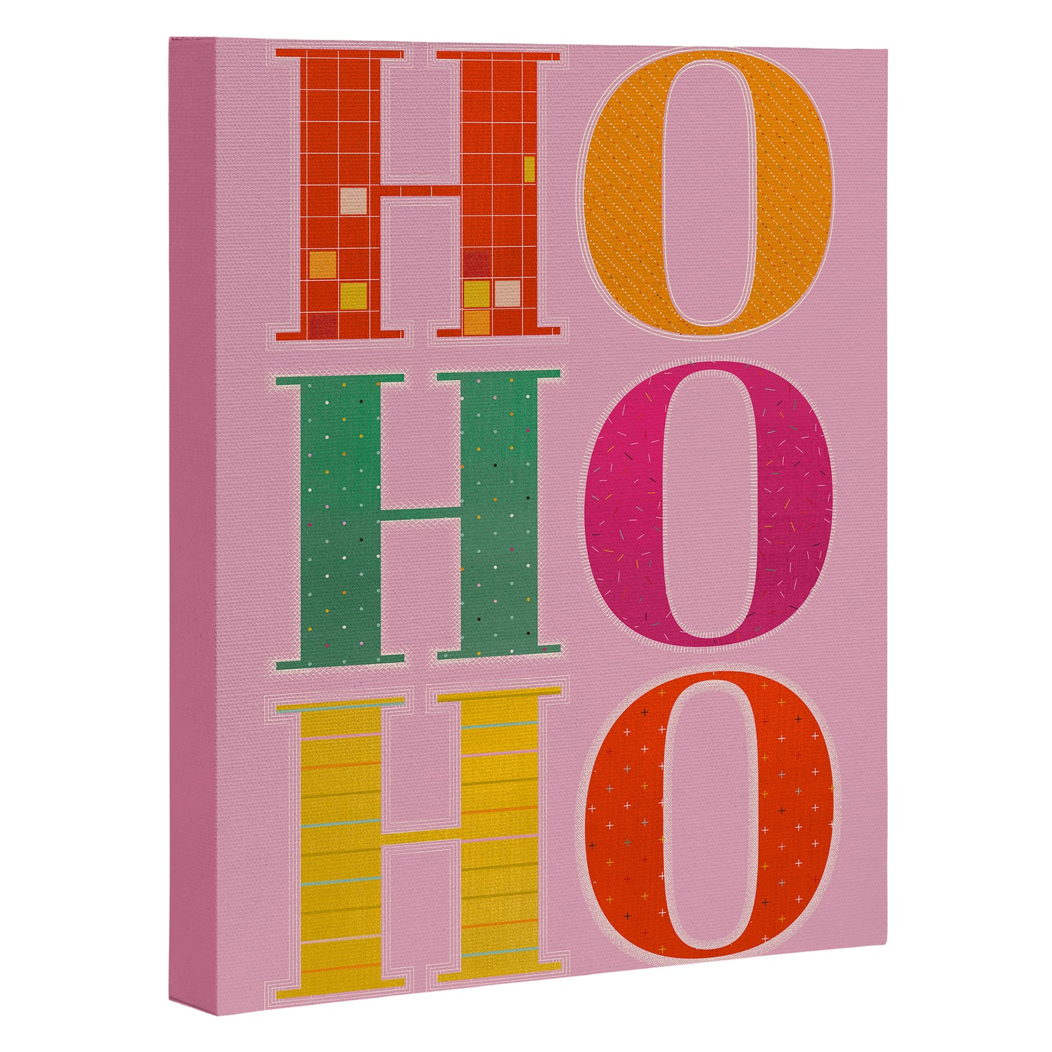 HO HO HO Festive Letters Canvas Print Gallery Image 3