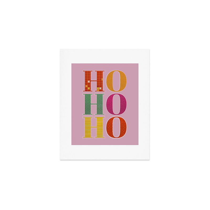HO HO HO Festive Letters Art Print Gallery Image 1